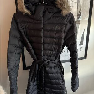 The North Face Black Puffer Jacket without the fur